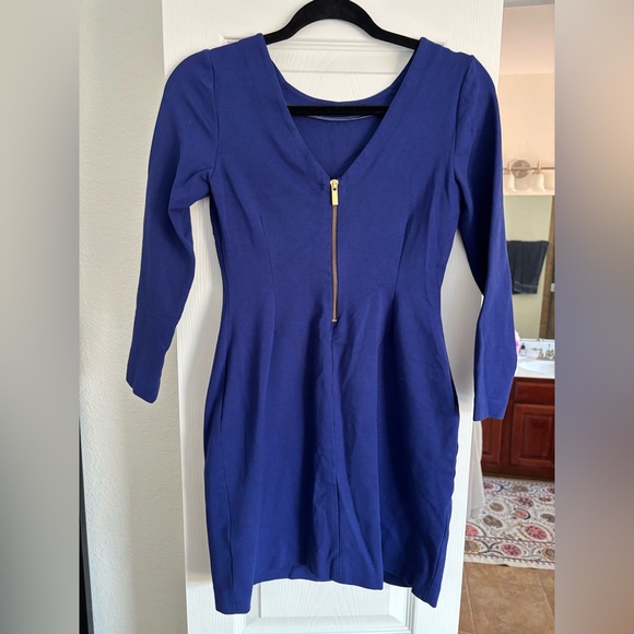 Banana Republic Royal Blue Long Sleeve Dress - Picture 2 of 4